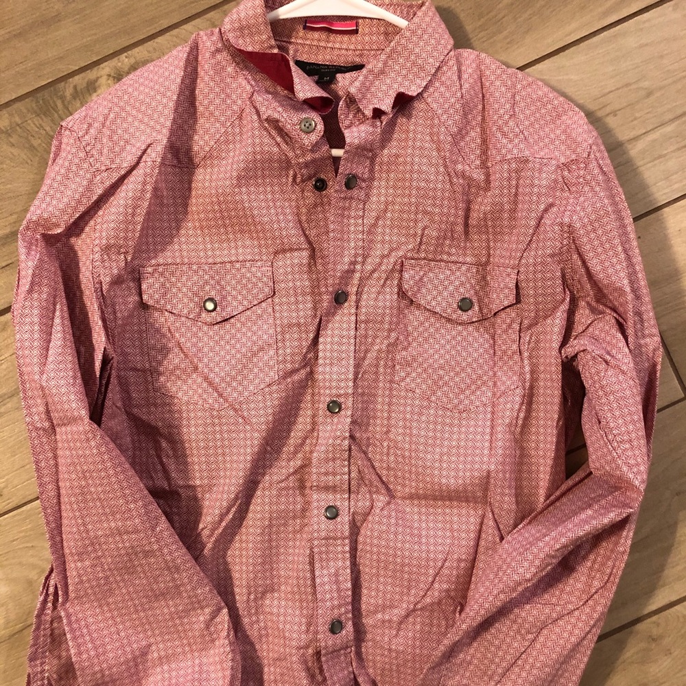 Banana republic slim fit snap button long sleeve